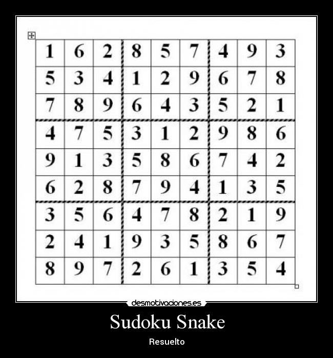 Sudoku Snake - Resuelto