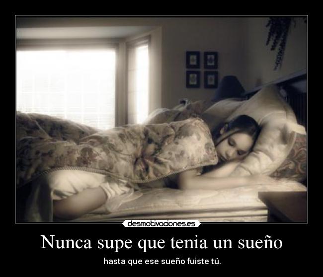 carteles nunca supe saber tenia tener sueno hasta fuiste ser tu amor love desmotivaciones