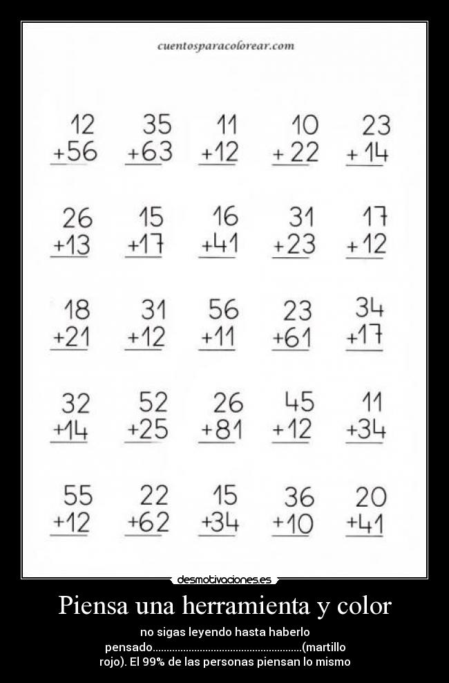Piensa una herramienta y color - 