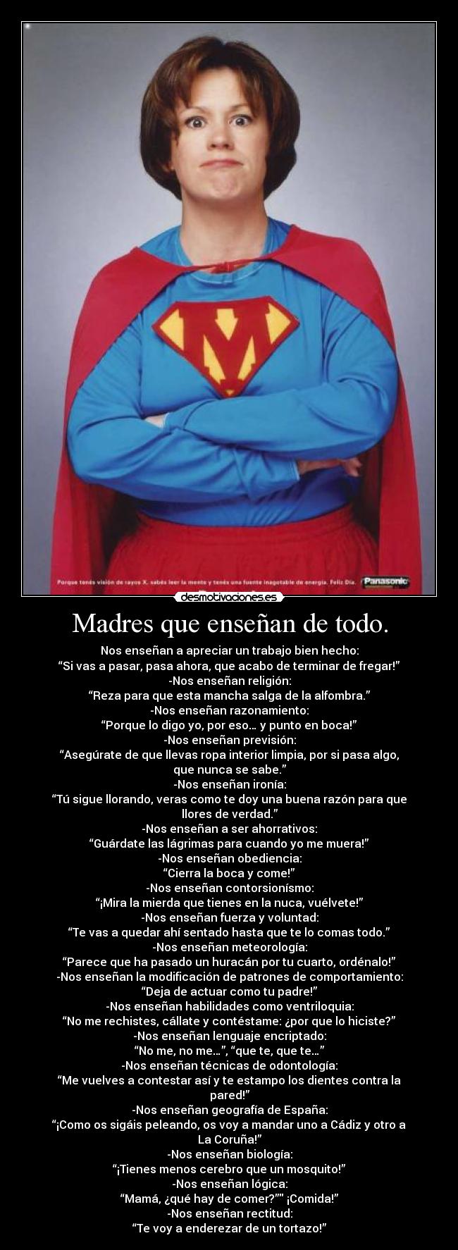 Madres que enseñan de todo. - 