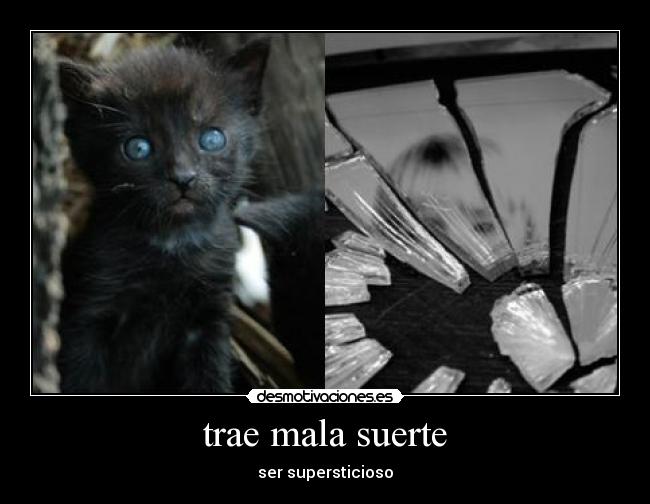 trae mala suerte - ser supersticioso