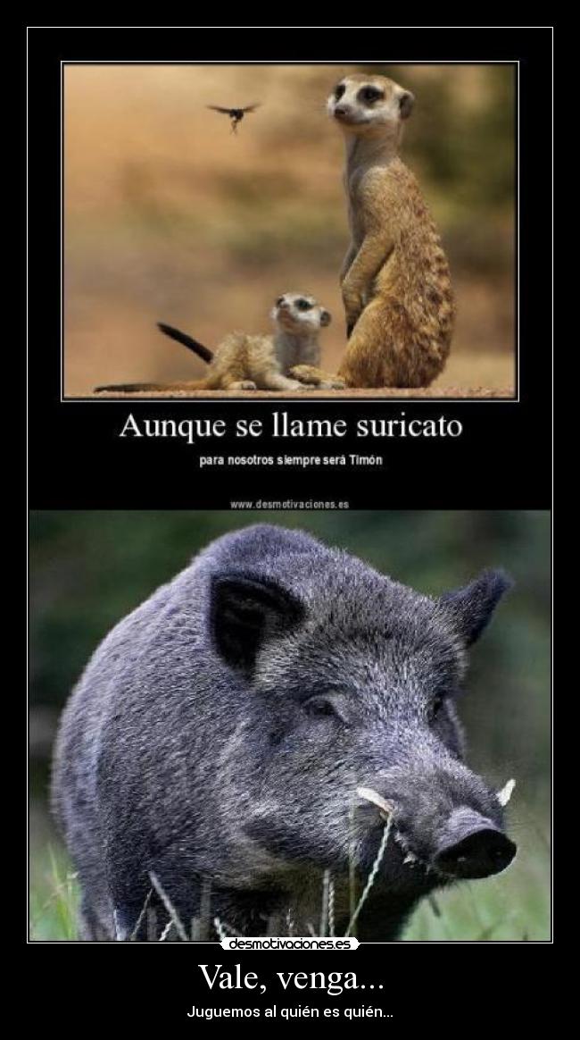 Vale, venga... - Juguemos al quién es quién...