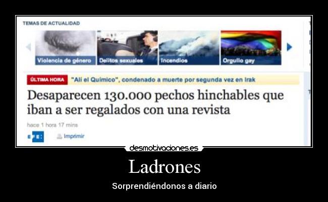 Ladrones - Sorprendiéndonos a diario