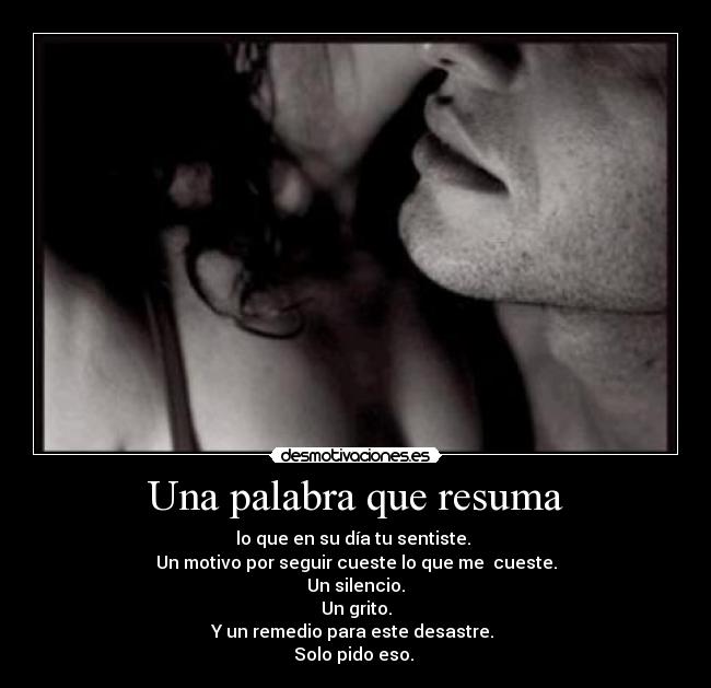 Una palabra que resuma -