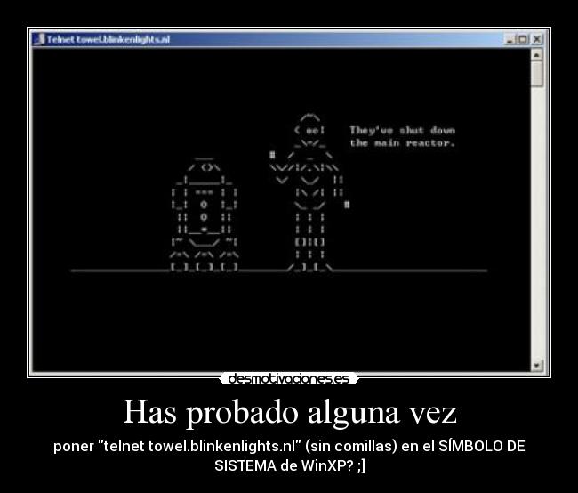 carteles star wars pelicula ascii dos windows desmotivaciones