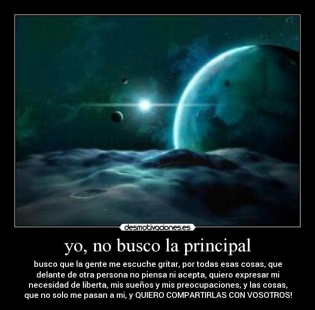 yo, no busco la principal - 