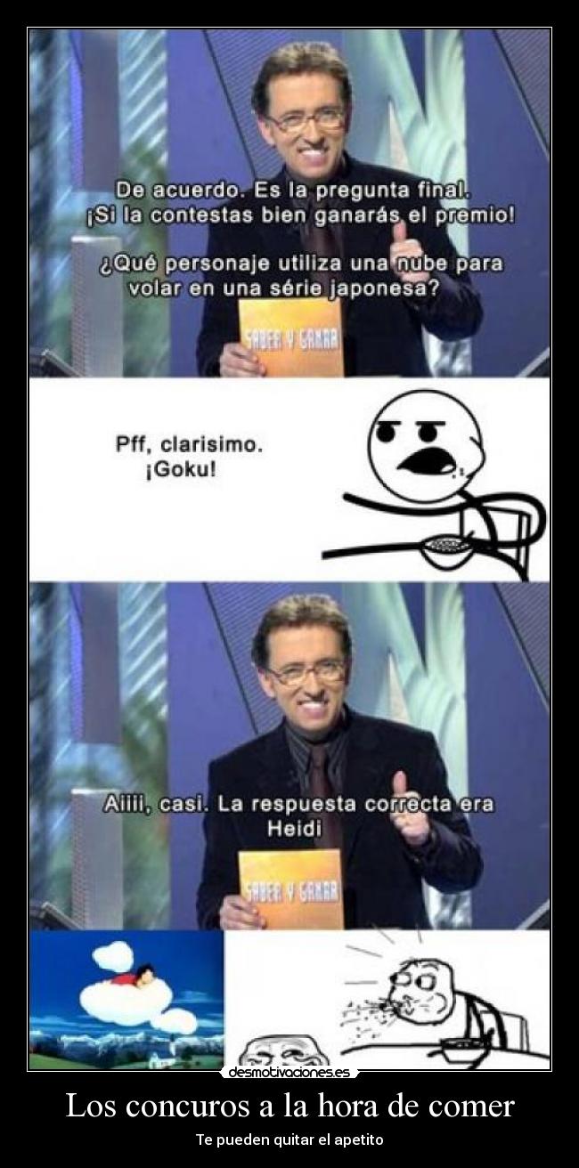 Los concuros a la hora de comer - Te pueden quitar el apetito