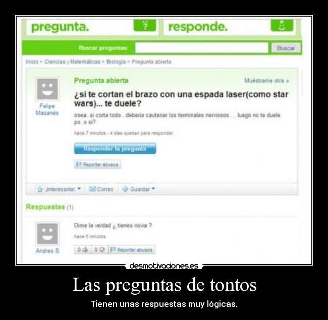 carteles las preguntas tontos desmotivaciones