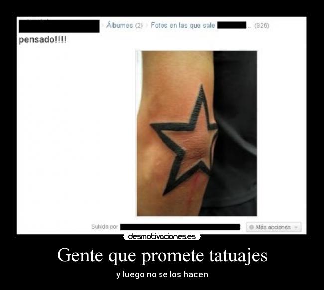 Gente que promete tatuajes - y luego no se los hacen