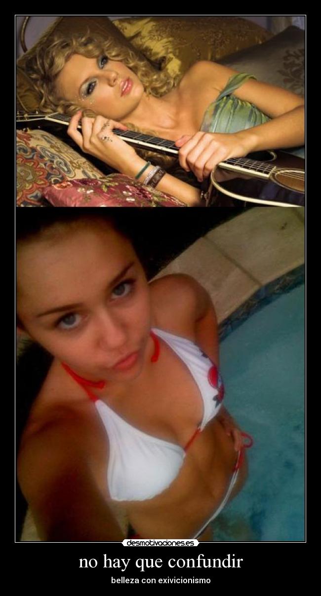 no hay que confundir - belleza con exivicionismo