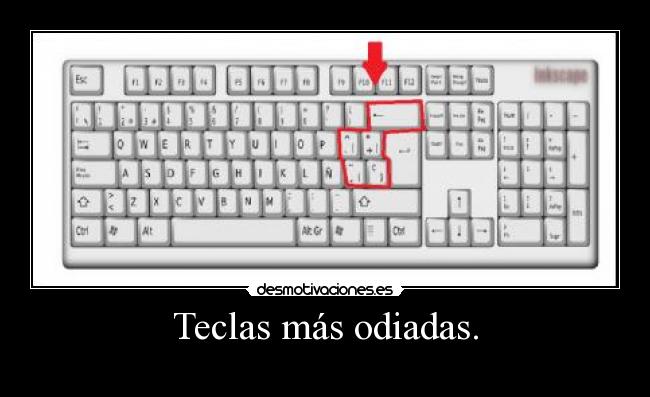 Teclas más odiadas. -