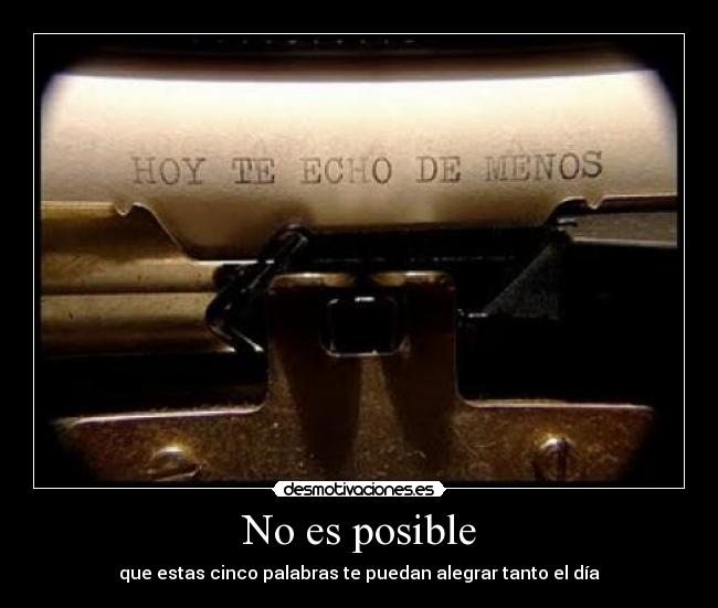 No es posible - 