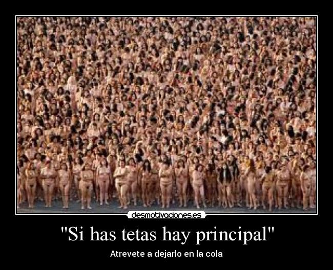 Si has tetas hay principal -