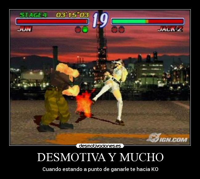 DESMOTIVA Y MUCHO - Cuando estando a punto de ganarle te hacia KO