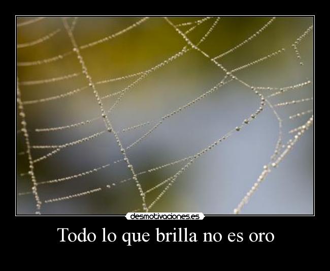 Todo lo que brilla no es oro - 