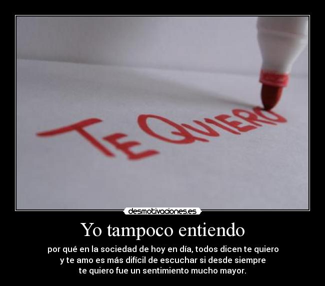 Yo tampoco entiendo -