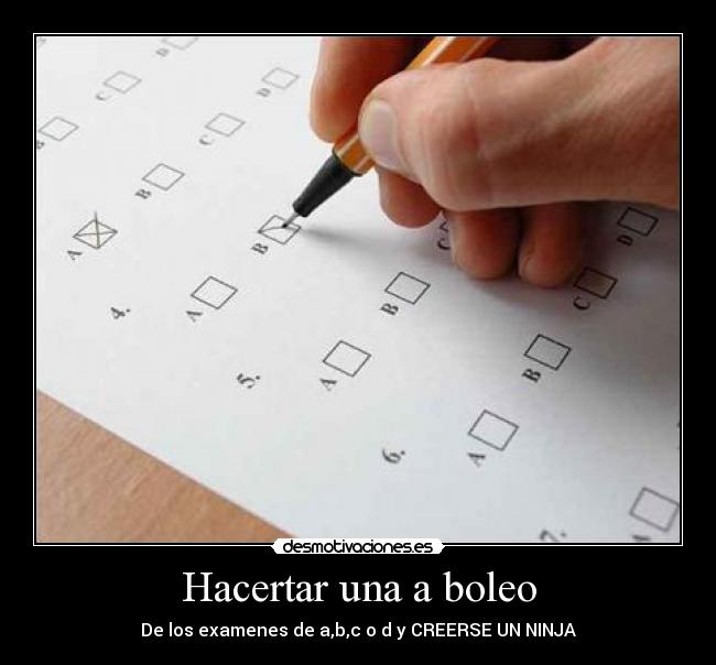 Hacertar una a boleo -