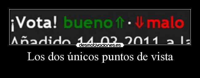 Los dos únicos puntos de vista - 