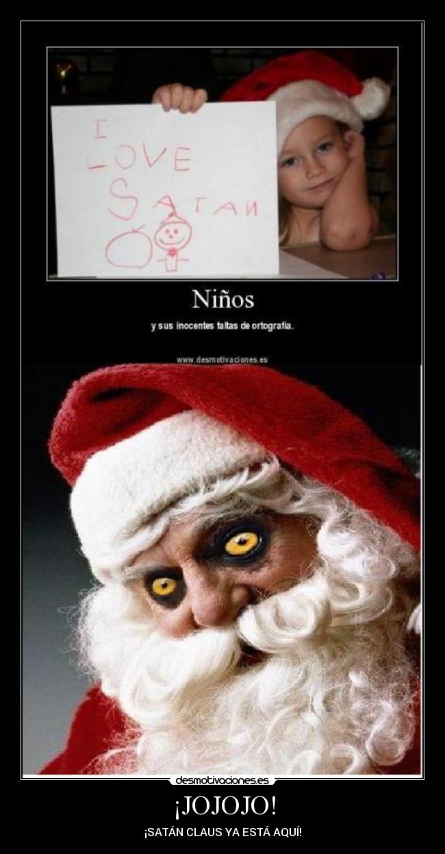 carteles satan claus desmotivaciones