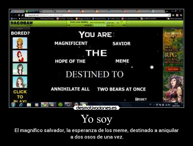 carteles httpdagobahnetflashknow_your_destinyswf desmotivaciones