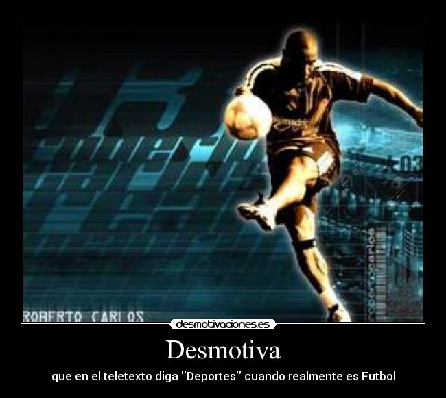 Desmotiva - que en el teletexto diga Deportes cuando realmente es Futbol
