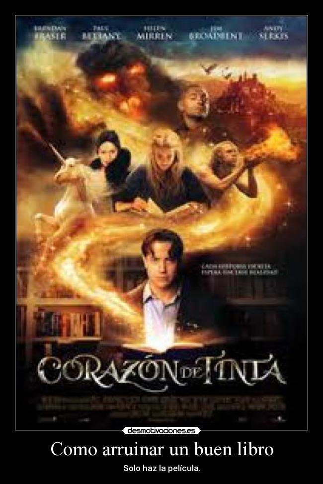 Como arruinar un buen libro - Solo haz la película.