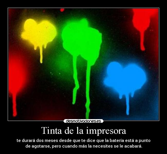 Tinta de la impresora -