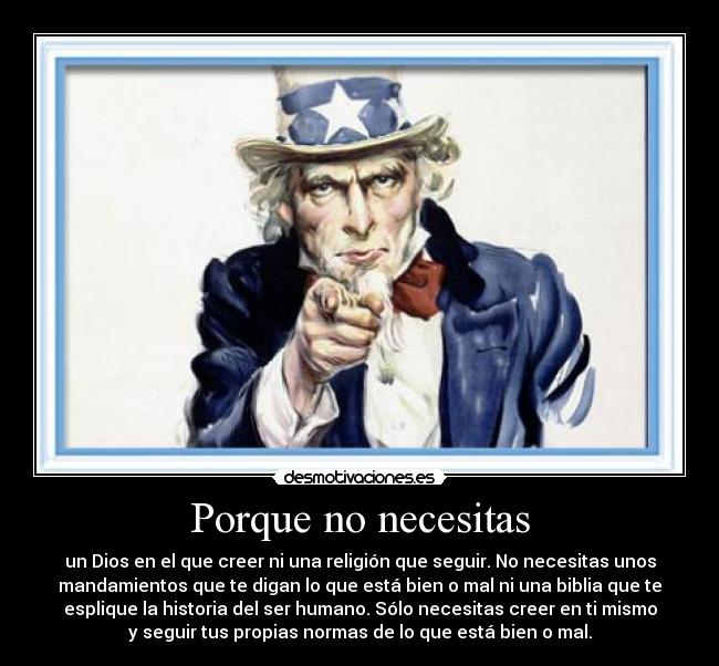 Porque no necesitas -