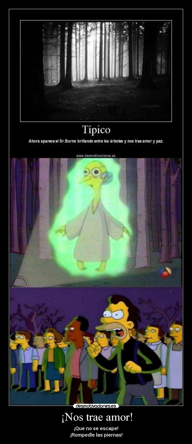 carteles amor simpson amor romper piernas desmotivaciones