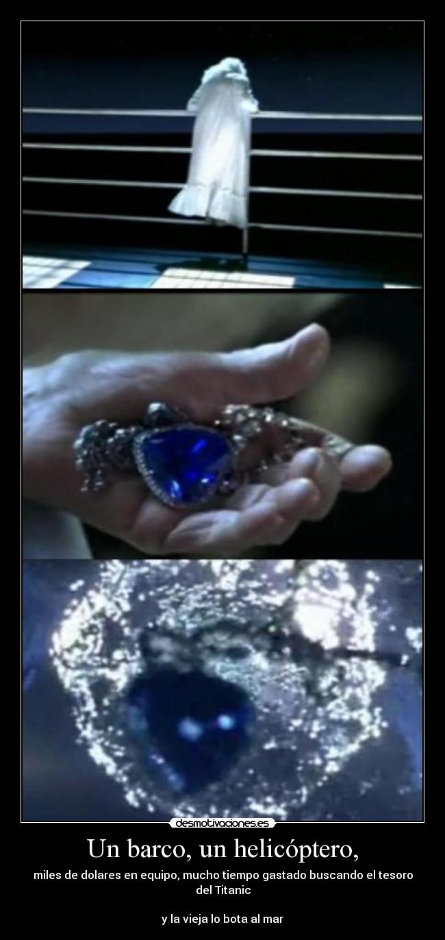 Un barco, un helicóptero, - 