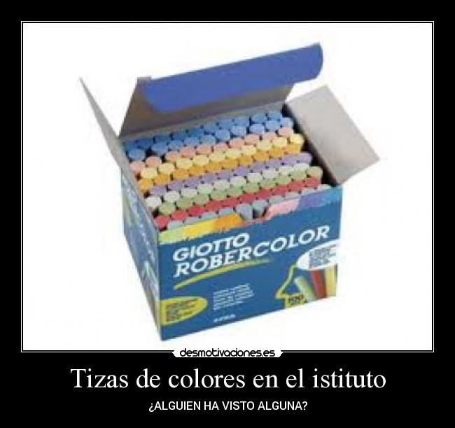 Tizas de colores en el istituto -