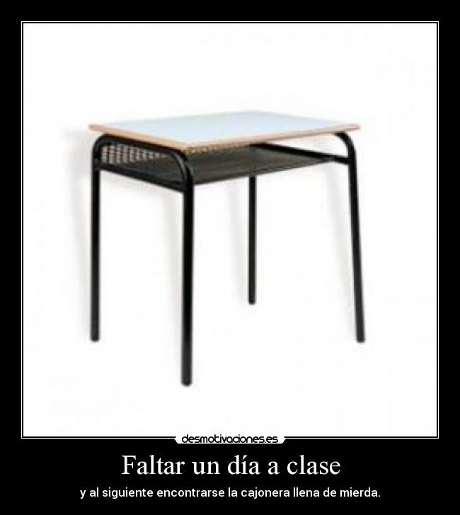 carteles faltar dia clase desmotivaciones