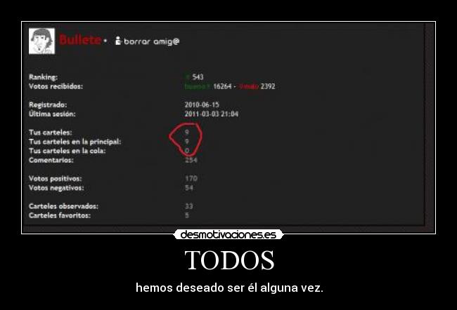 TODOS - hemos deseado ser él alguna vez.
