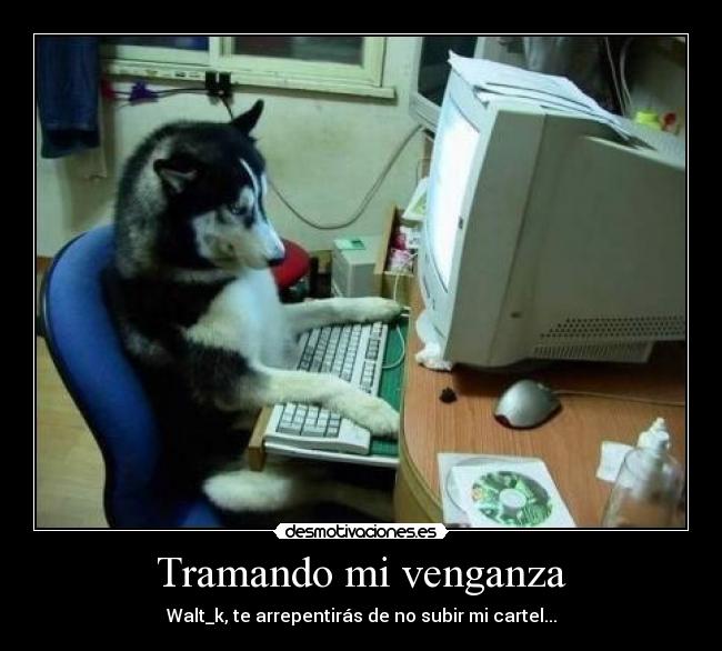 Tramando mi venganza -