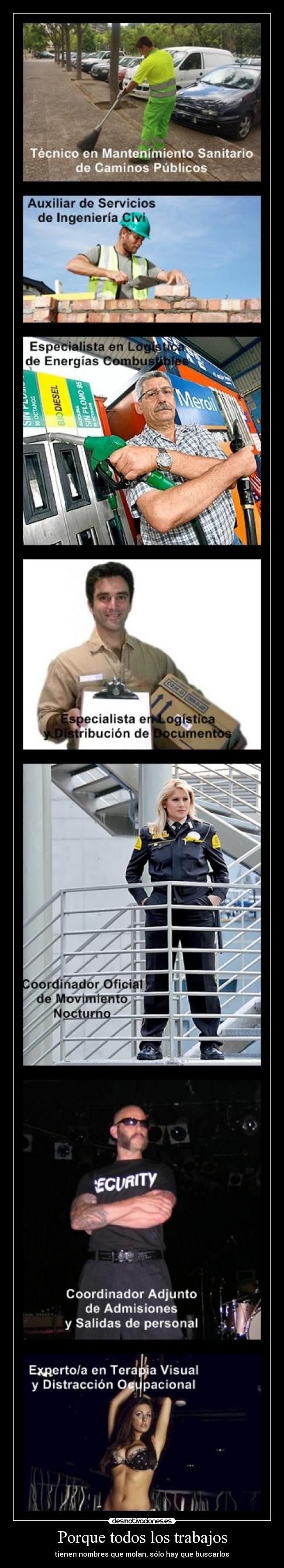 carteles trabajos striper barrendero gasolinera albanil obra desmotivaciones