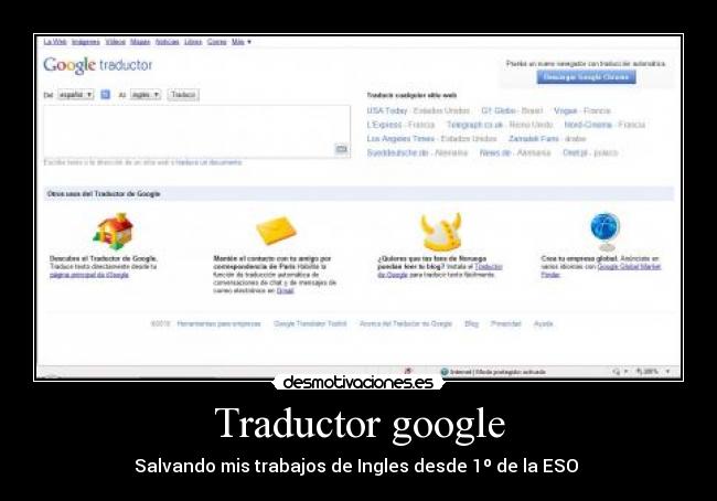 Traductor google - Salvando mis trabajos de Ingles desde 1º de la ESO