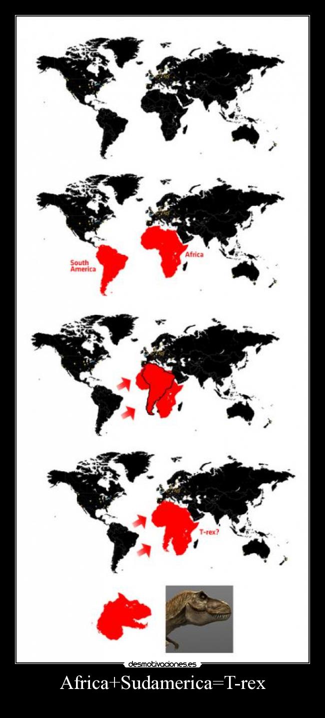 Africa+Sudamerica=T-rex - 