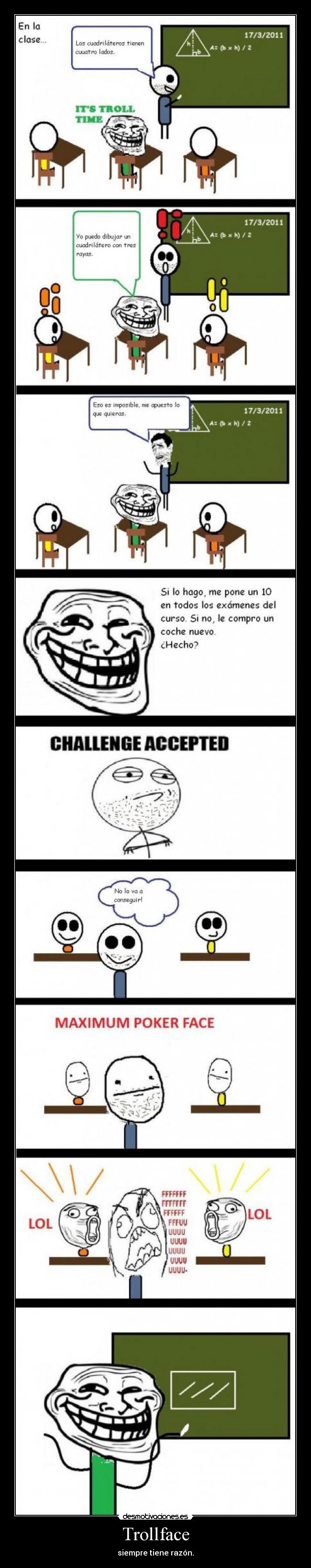 carteles troll face trollface siempre tiene razon desmotivaciones
