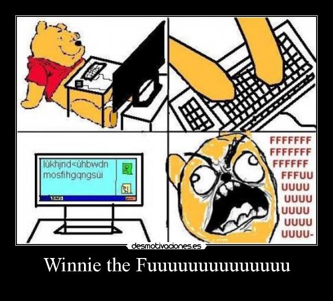 carteles winnie thw pooh fuuu desmotivaciones