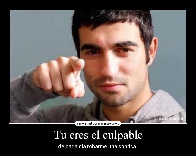 Tu eres el culpable - de cada dia robarme una sonrisa..
