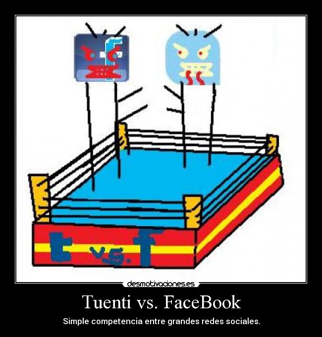 Tuenti vs. FaceBook - Simple competencia entre grandes redes sociales.