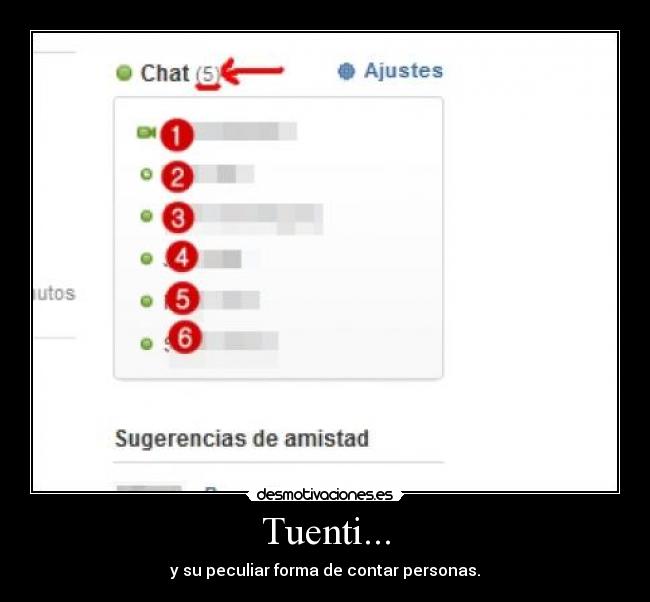 Tuenti... - y su peculiar forma de contar personas.