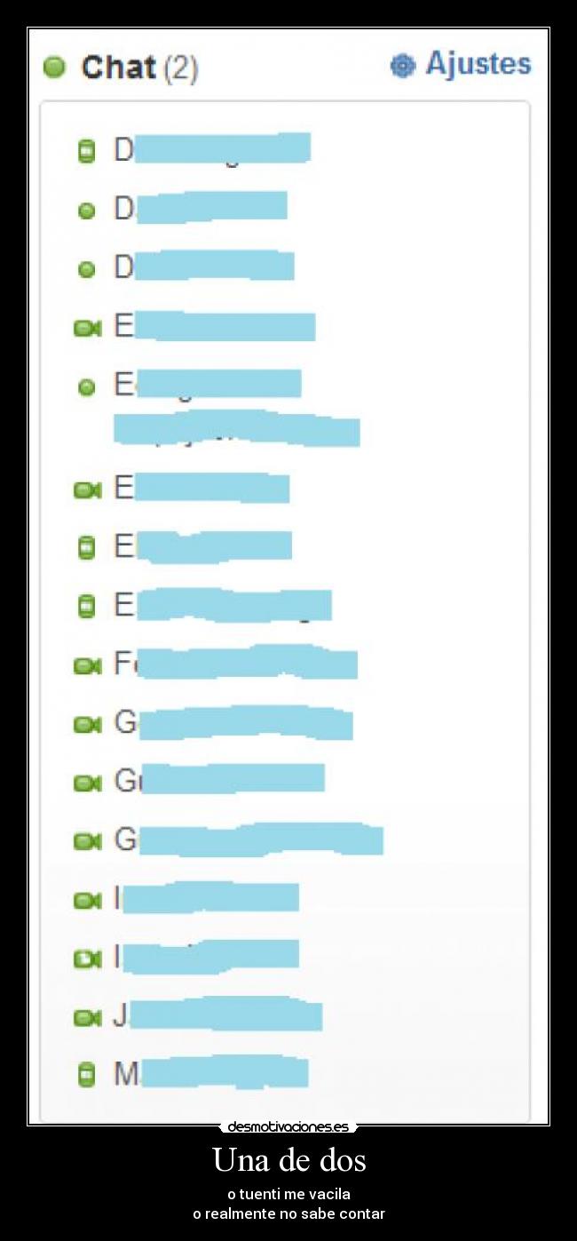 Una de dos - o tuenti me vacila
o realmente no sabe contar