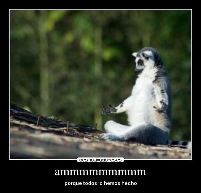 ammmmmmmmm - porque todos lo hemos hecho