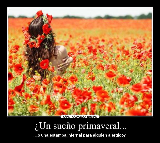 carteles sueno primaveral una estampa infernal para alguien alergico desmotivaciones