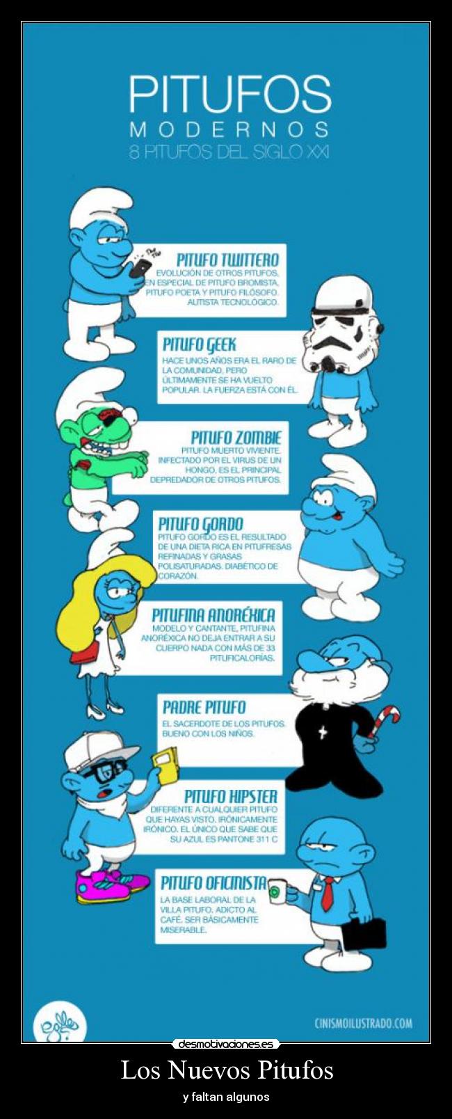 carteles los nuevos pitufos desmotivaciones