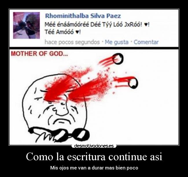 Como la escritura continue asi -