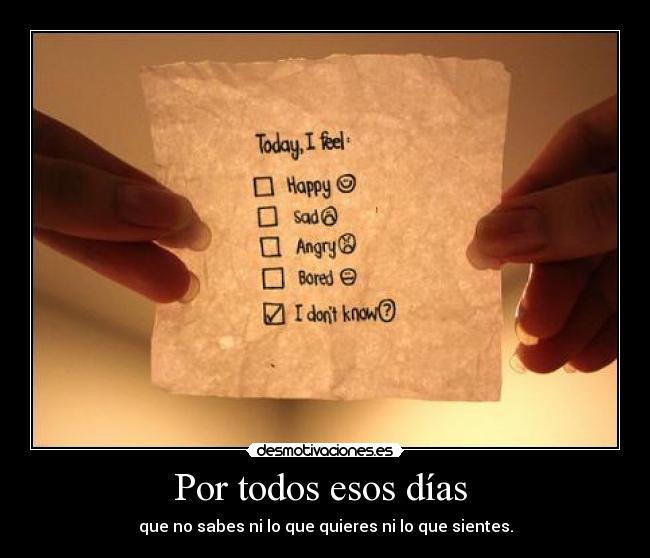Por todos esos días  - 