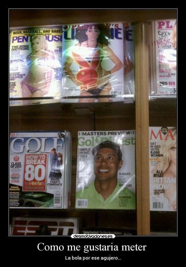 carteles golfista revista desmotivaciones