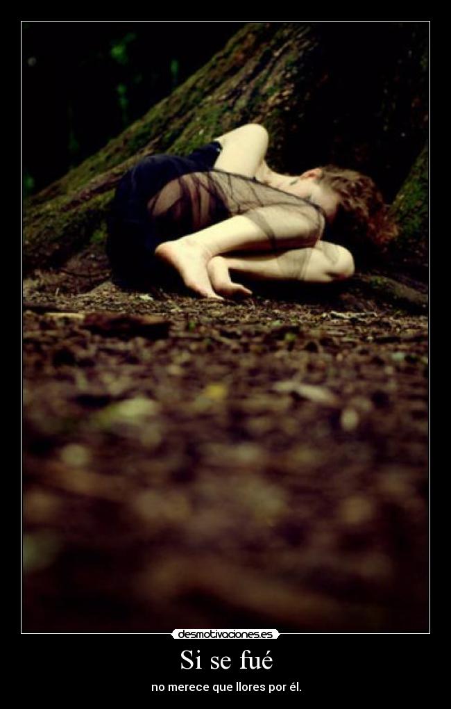 Si se fué - no merece que llores por él.